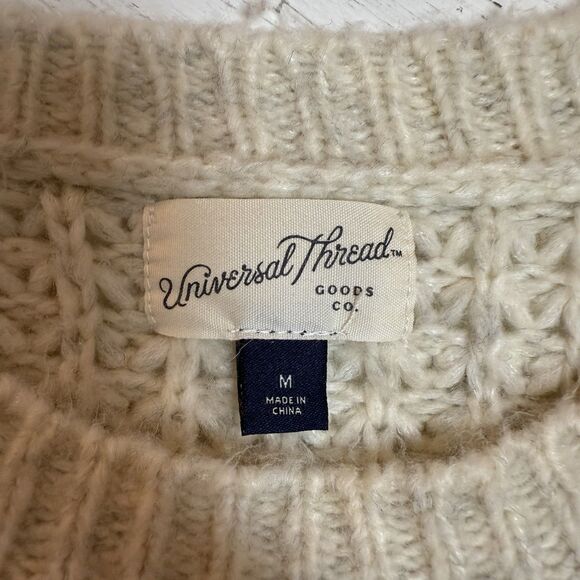 Universal Thread Striped Knit Sweater M Crewneck Pullover Orange Purpke Winter - Picture 13 of 14